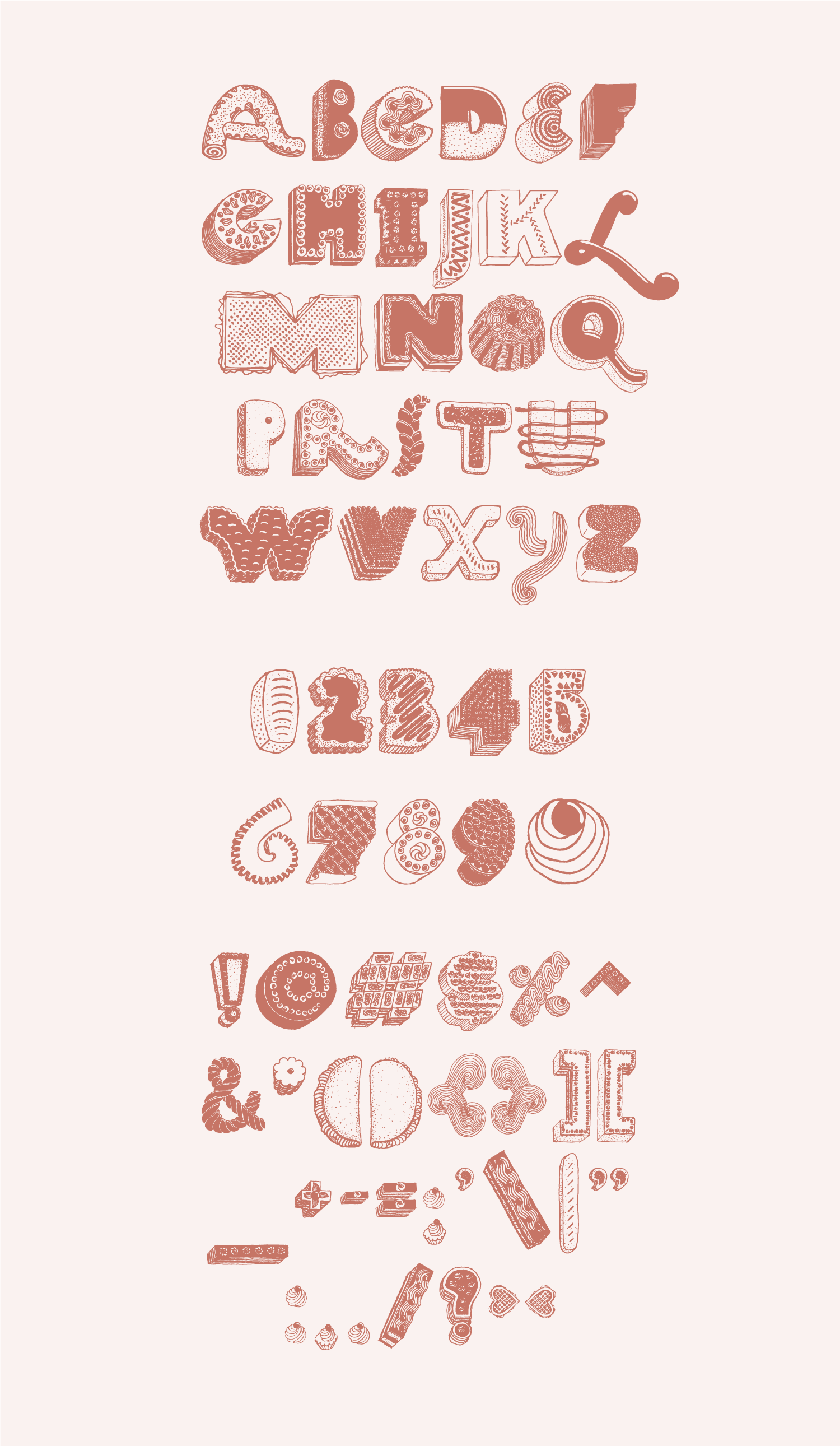 sweets font alphabet"